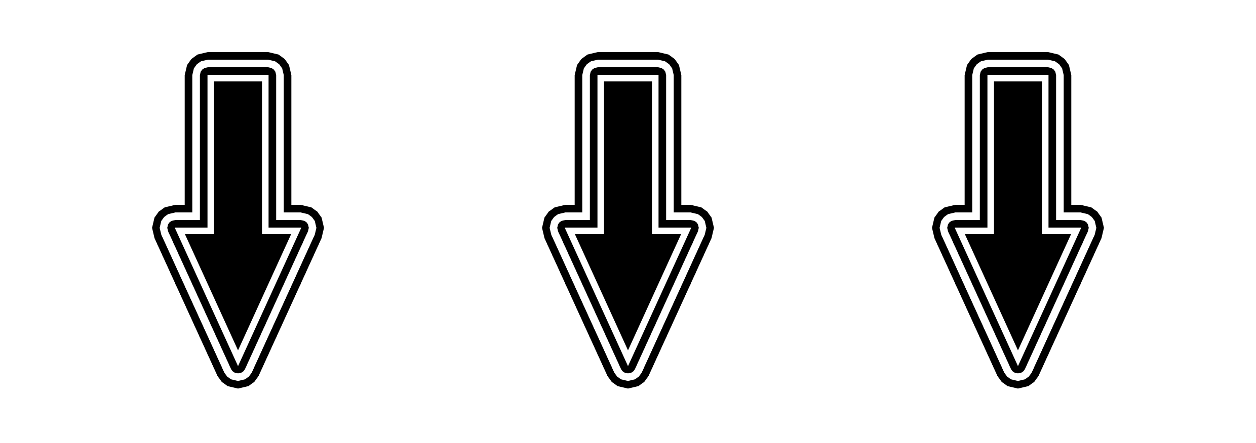 black and white stripe arrows for mailing list